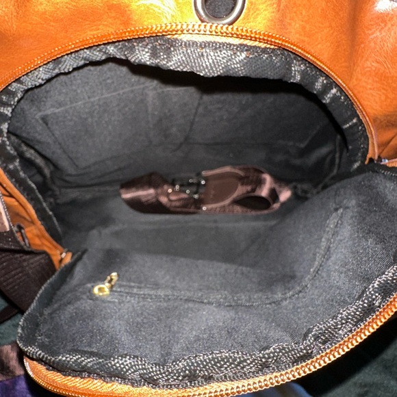 Brown Leather Backpack - Picture 8 of 9